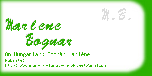 marlene bognar business card